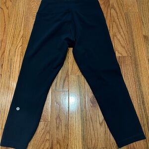 Lulu lemon work out pants.  Navy blue